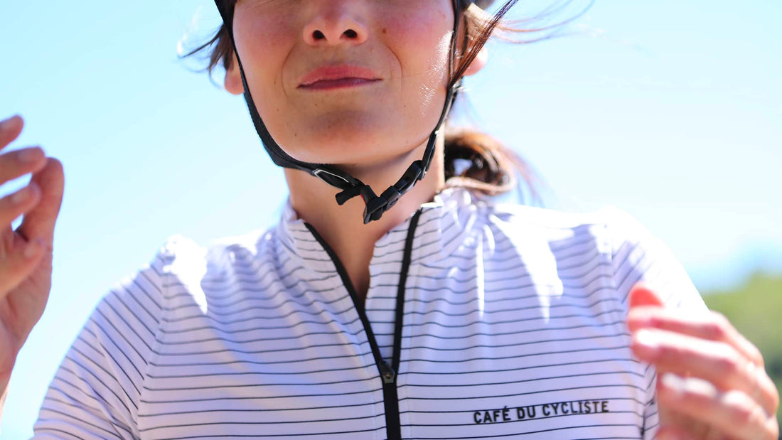 Café du Cycliste Francine Women's Midweight Cycling Jersey Radtrikot White