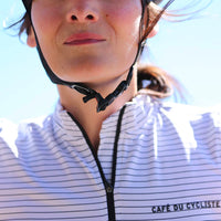 Café du Cycliste Francine Women's Midweight Cycling Jersey Radtrikot White
