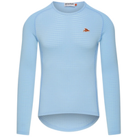 Café du Cycliste Coline Men's Three Season Base Layer Radunterhemd langarm Ice Blue