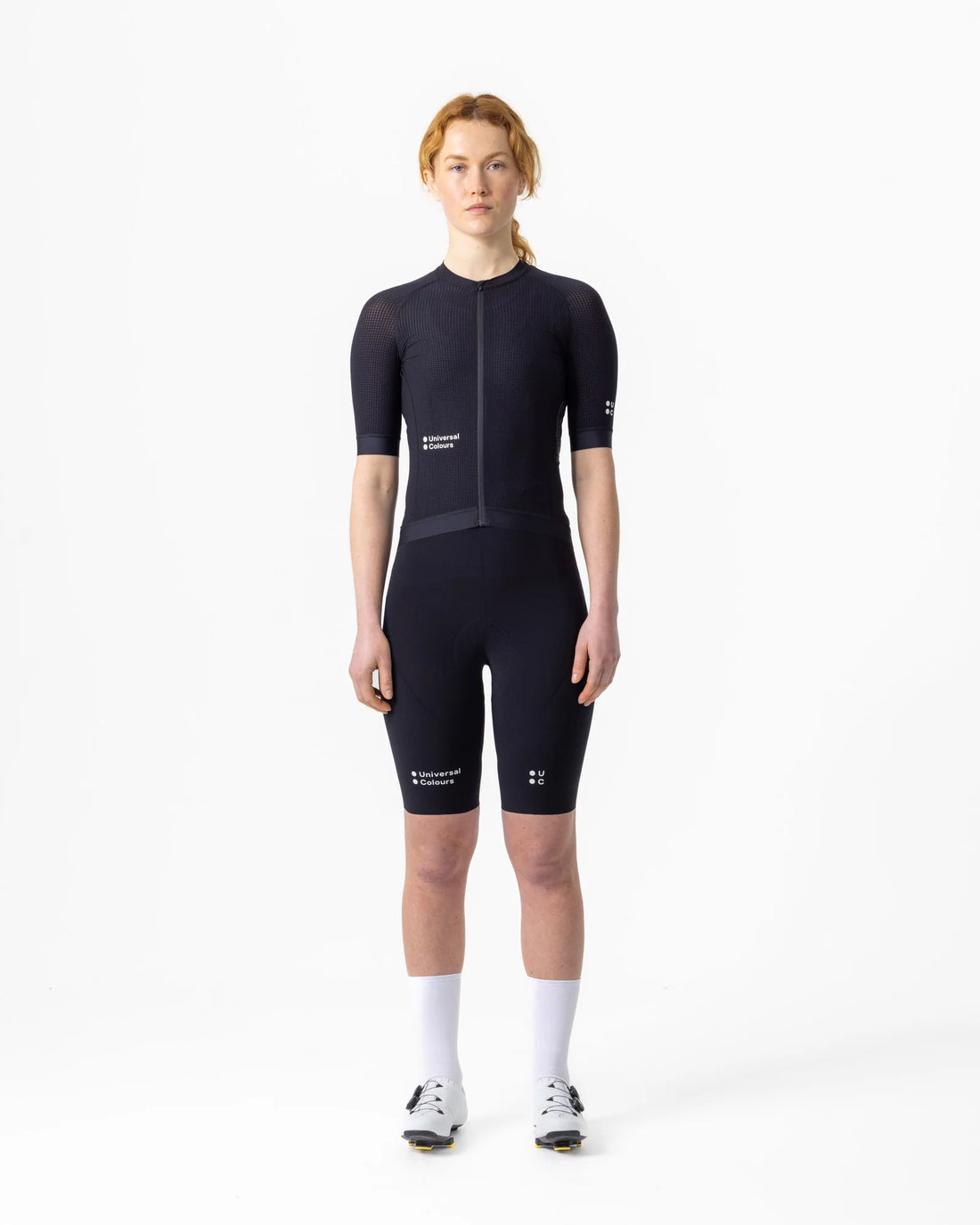 Universal Colours Chroma Women's Short Sleeve Jersey Radtrikot Black