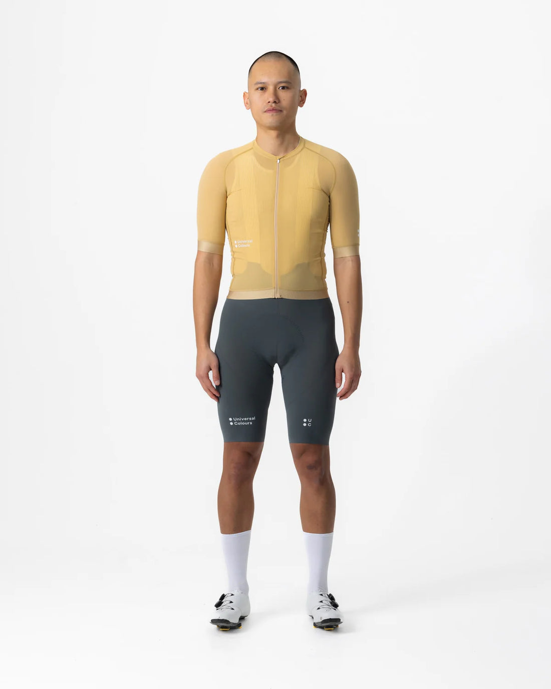 Universal Colours Chroma Men's Short Sleeve Jersey Radtrikot Sand Brown