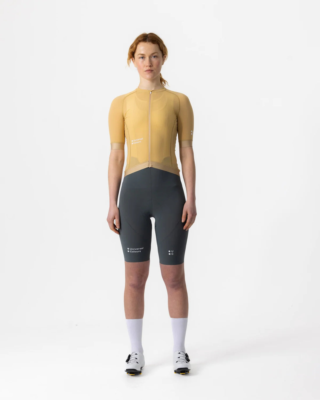 Universal Colours Chroma Women's Short Sleeve Jersey Radtrikot Sand Beige