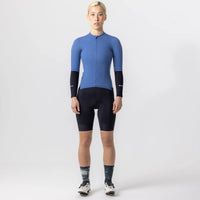 Universal Colours Mono Women’s Thermal Short Sleeve Jersey Radtrikot French Blue