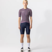 Universal Colours Mono Women's Short Sleeve Jersey Radtrikot Thistle Purple