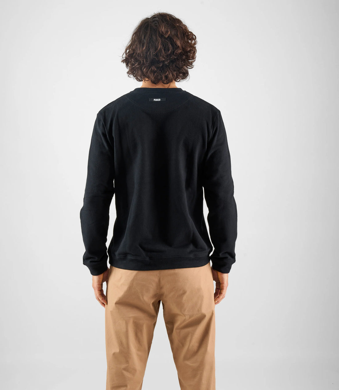 Pedaled Logo Sweatshirt Unisex Pullover Black