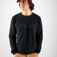 Pedaled Logo Sweatshirt Unisex Pullover Black
