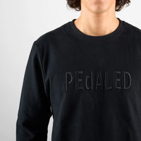 Pedaled Logo Sweatshirt Unisex Pullover Black