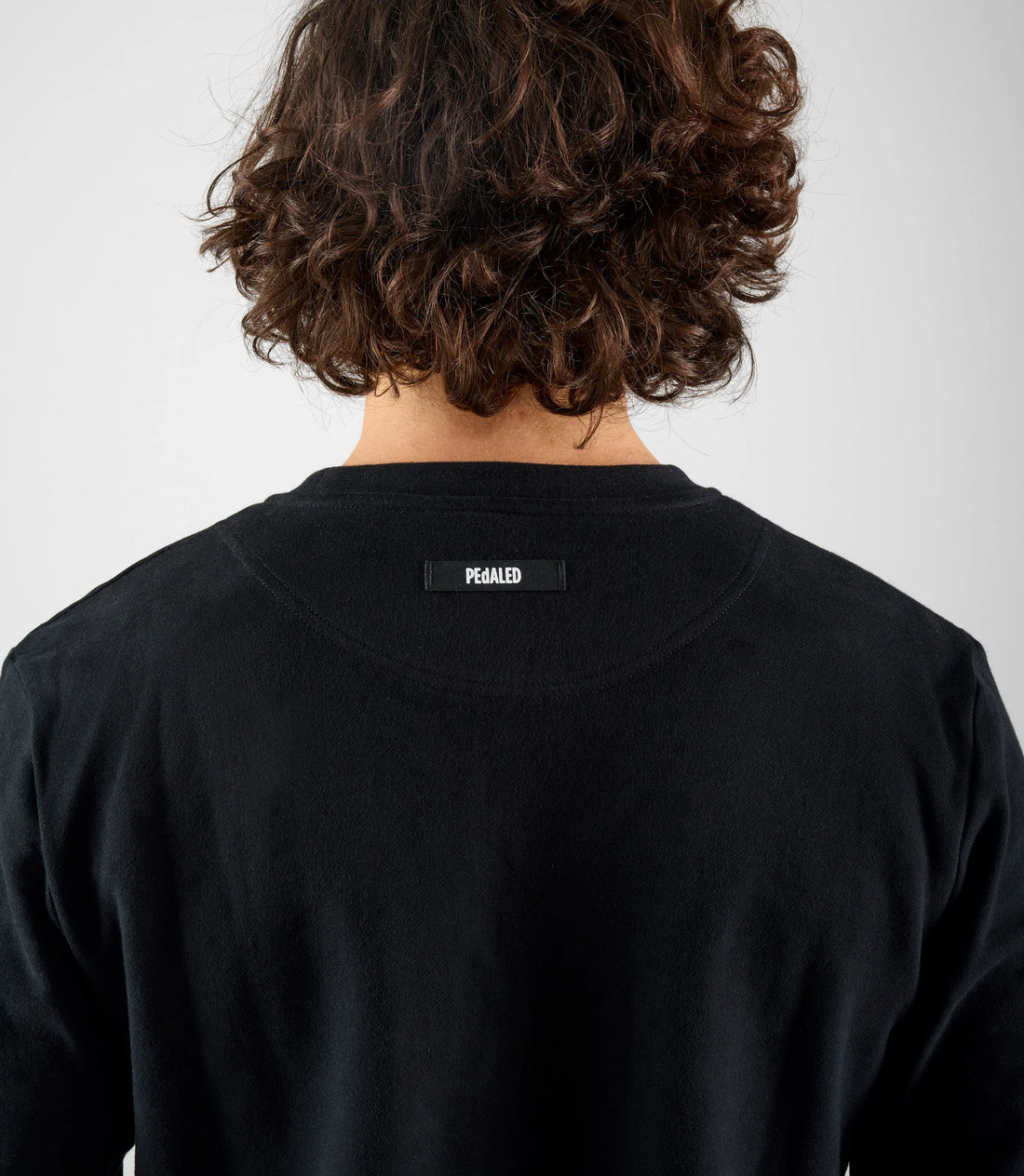 Pedaled Logo Sweatshirt Unisex Pullover Black
