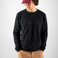 Pedaled Logo Sweatshirt Unisex Pullover Black