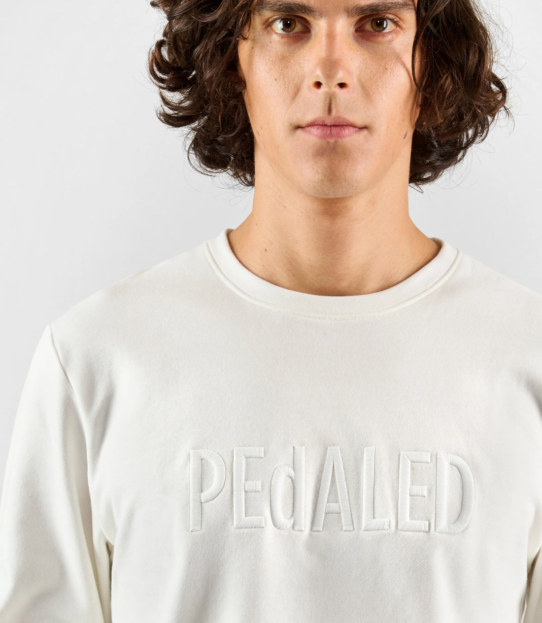 Pedaled Logo Sweatshirt Unisex Pullover Off White