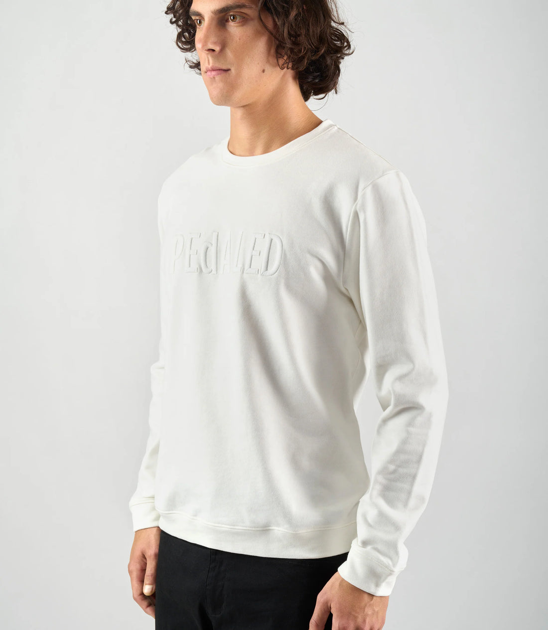 Pedaled Logo Sweatshirt Unisex Pullover Off White