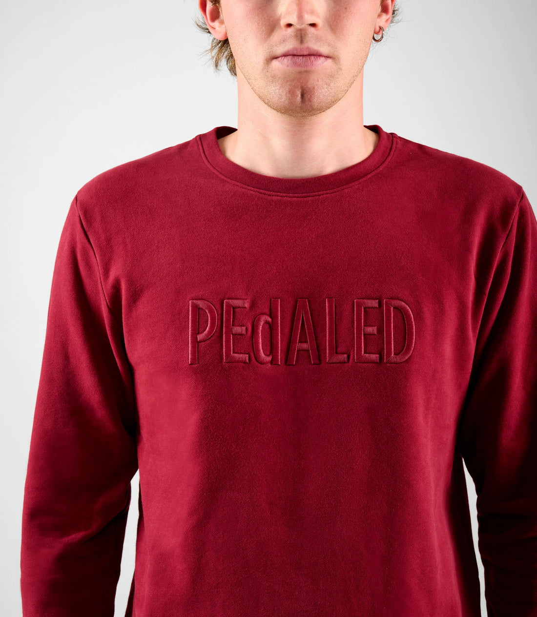 Pedaled Logo Sweatshirt Unisex Pullover Burgundy