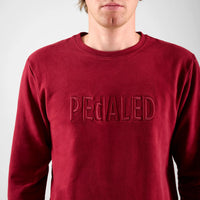 Pedaled Logo Sweatshirt Unisex Pullover Burgundy