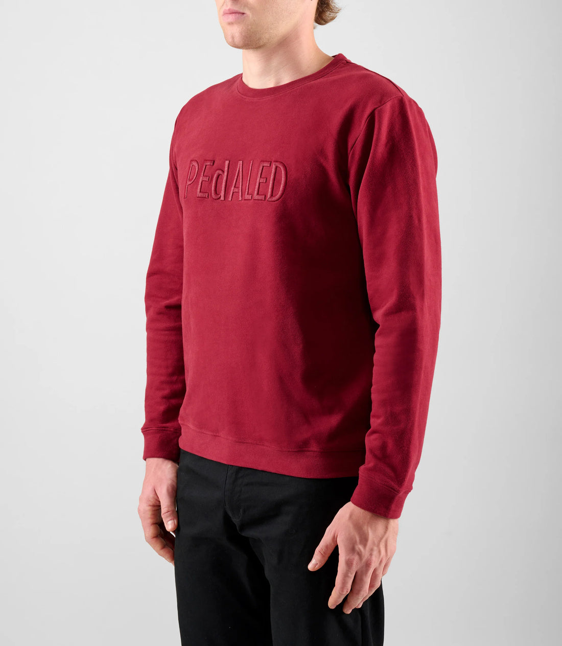 Pedaled Logo Sweatshirt Unisex Pullover Burgundy
