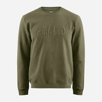 Pedaled Logo Sweatshirt Unisex Pullover Olive Green