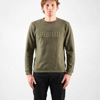 Pedaled Logo Sweatshirt Unisex Pullover Olive Green
