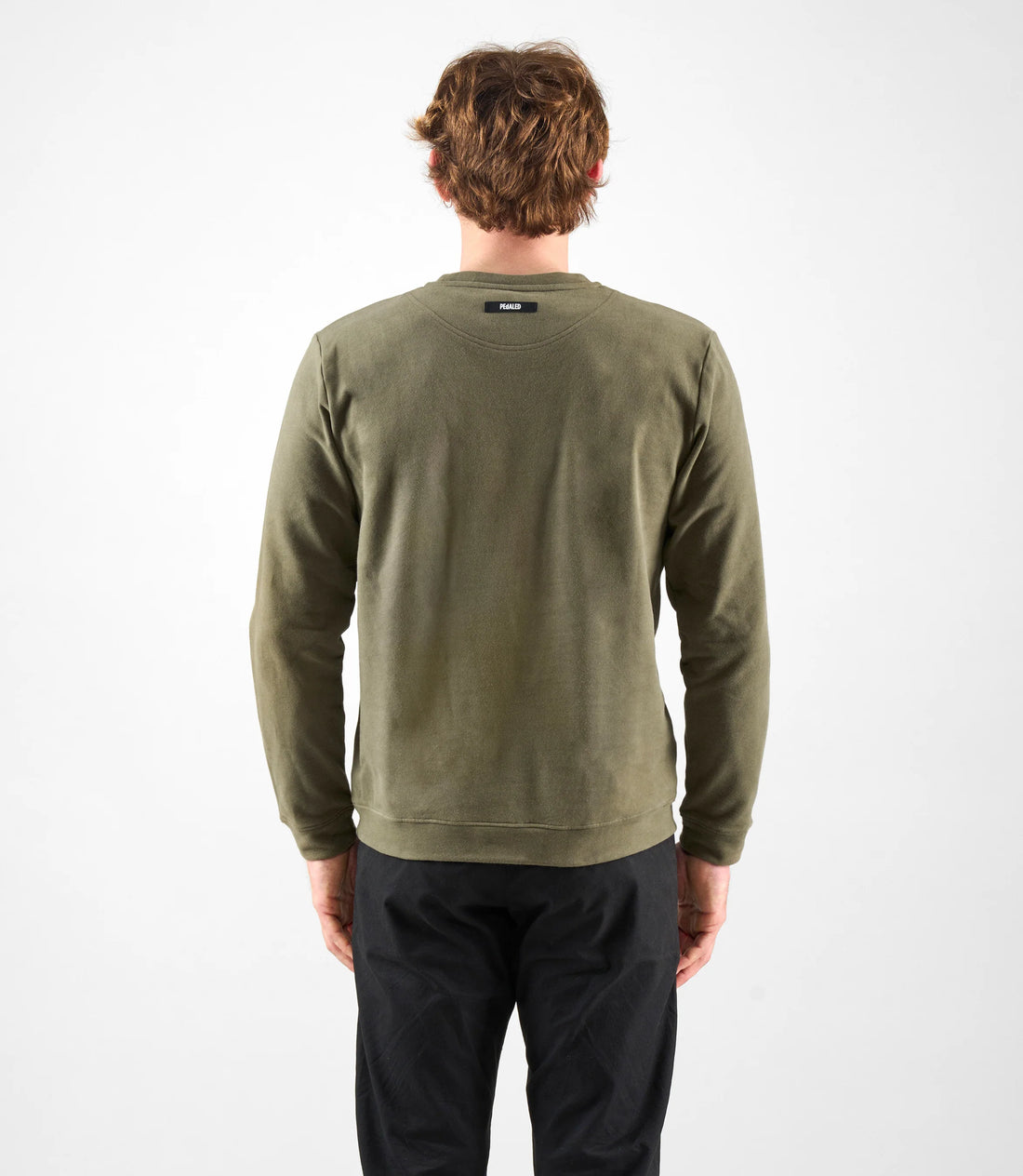 Pedaled Logo Sweatshirt Unisex Pullover Olive Green
