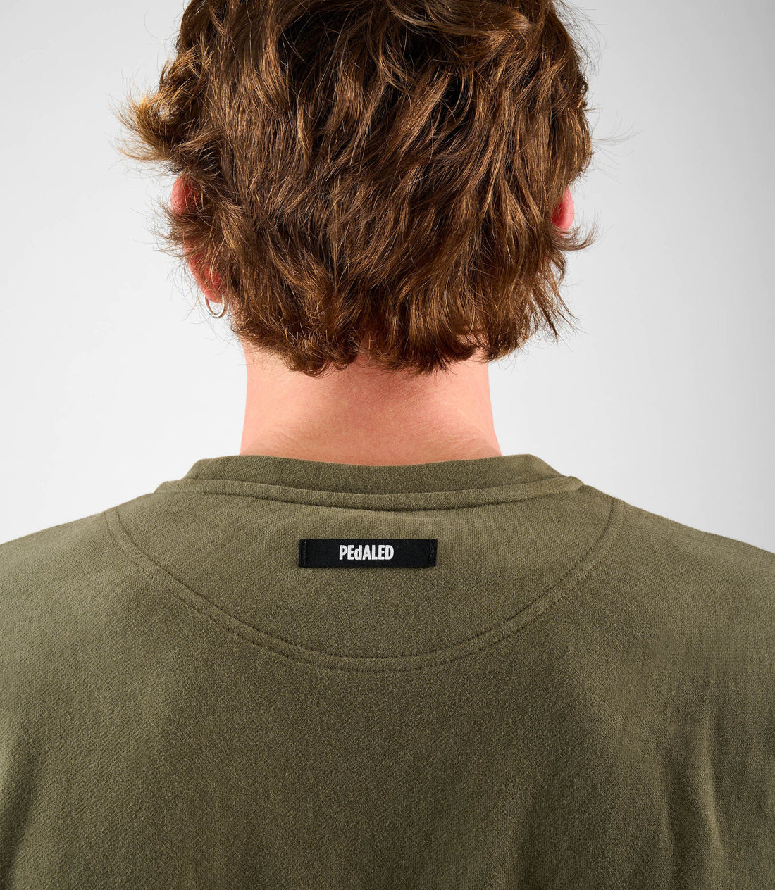 Pedaled Logo Sweatshirt Unisex Pullover Olive Green