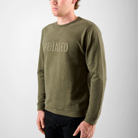 Pedaled Logo Sweatshirt Unisex Pullover Olive Green