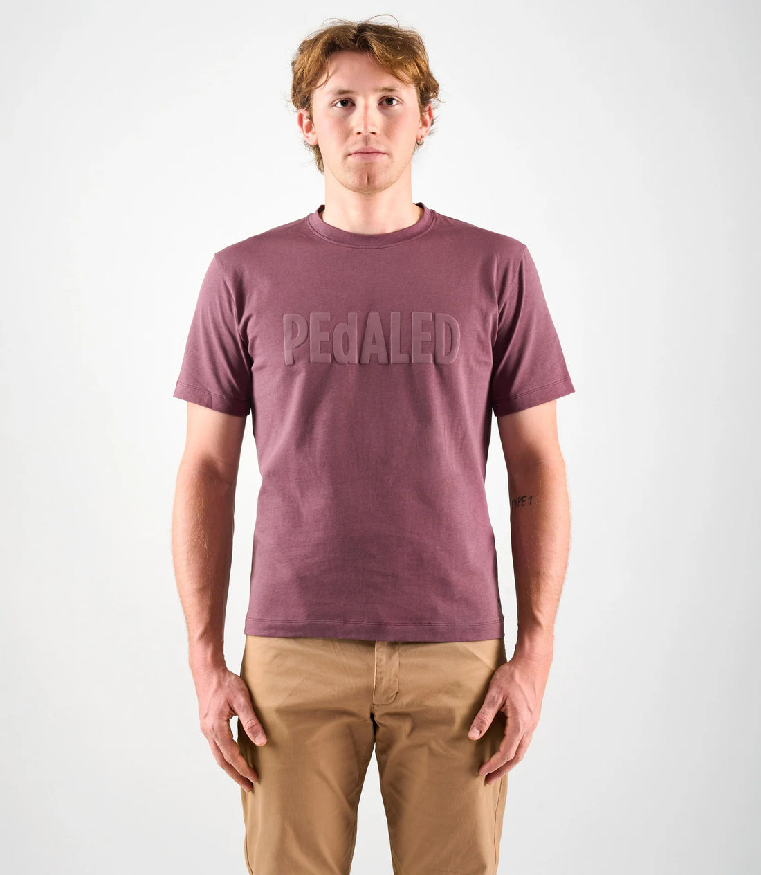 Pedaled Logo T-Shirt Unisex Shirt Burgundy