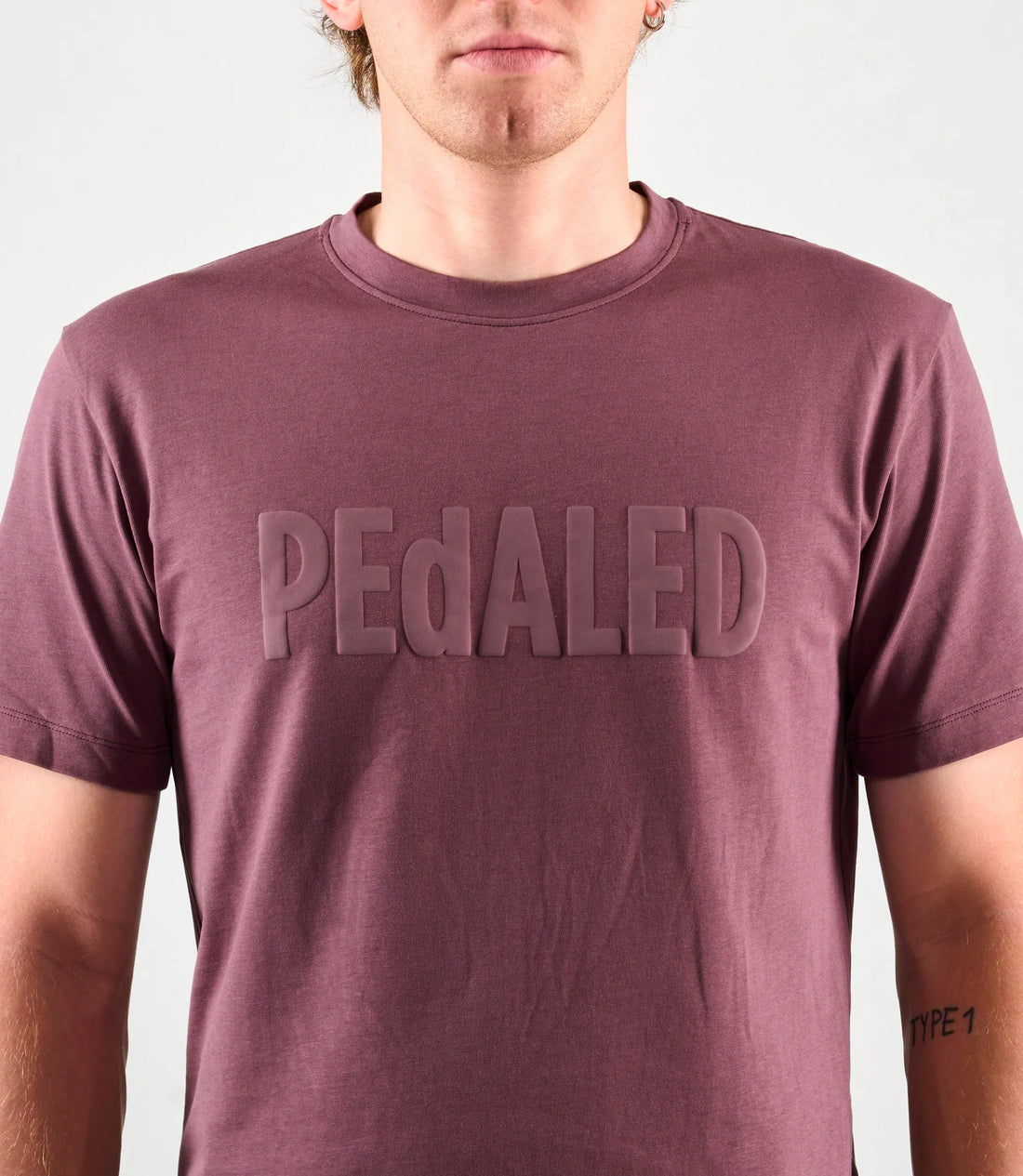 Pedaled Logo T-Shirt Unisex Shirt Burgundy