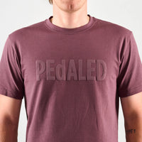 Pedaled Logo T-Shirt Unisex Shirt Burgundy