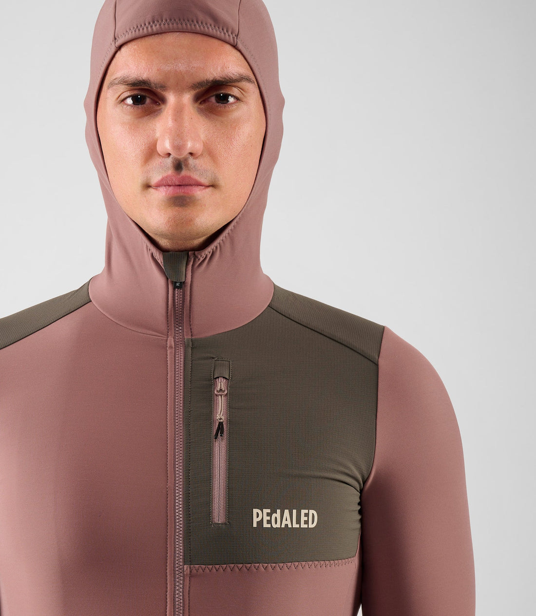 Pedaled Odyssey Hooded Long Sleeve Jersey Radtrikot langarm Dark Rose