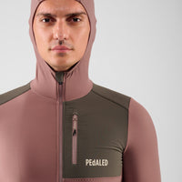 Pedaled Odyssey Hooded Long Sleeve Jersey Radtrikot langarm Dark Rose