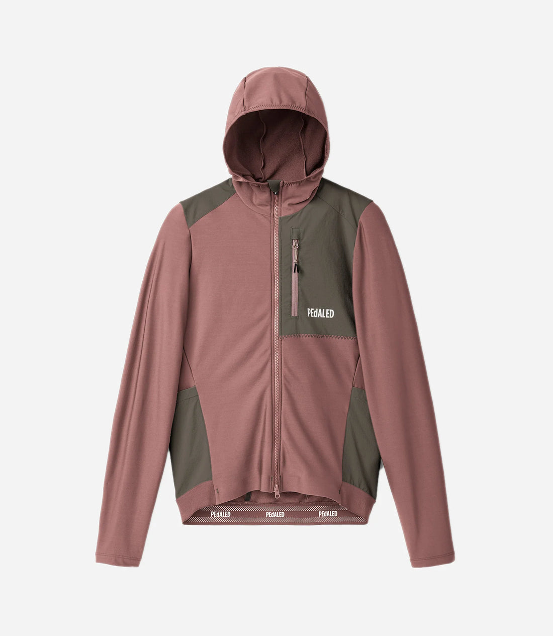 Pedaled Odyssey Hooded Long Sleeve Jersey Radtrikot langarm Dark Rose