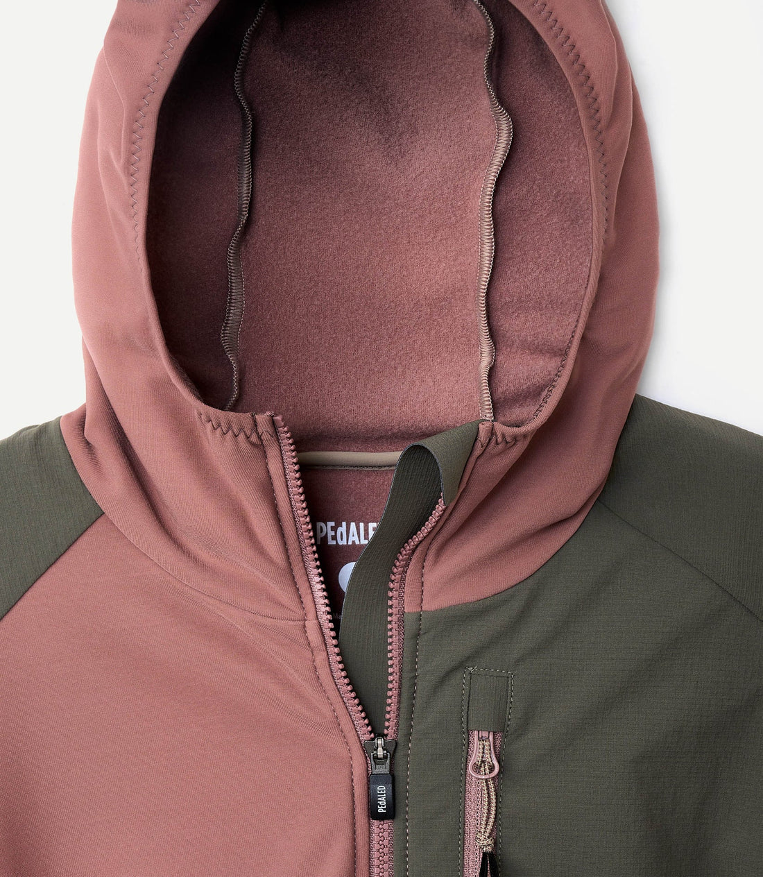 Pedaled Odyssey Hooded Long Sleeve Jersey Radtrikot langarm Dark Rose