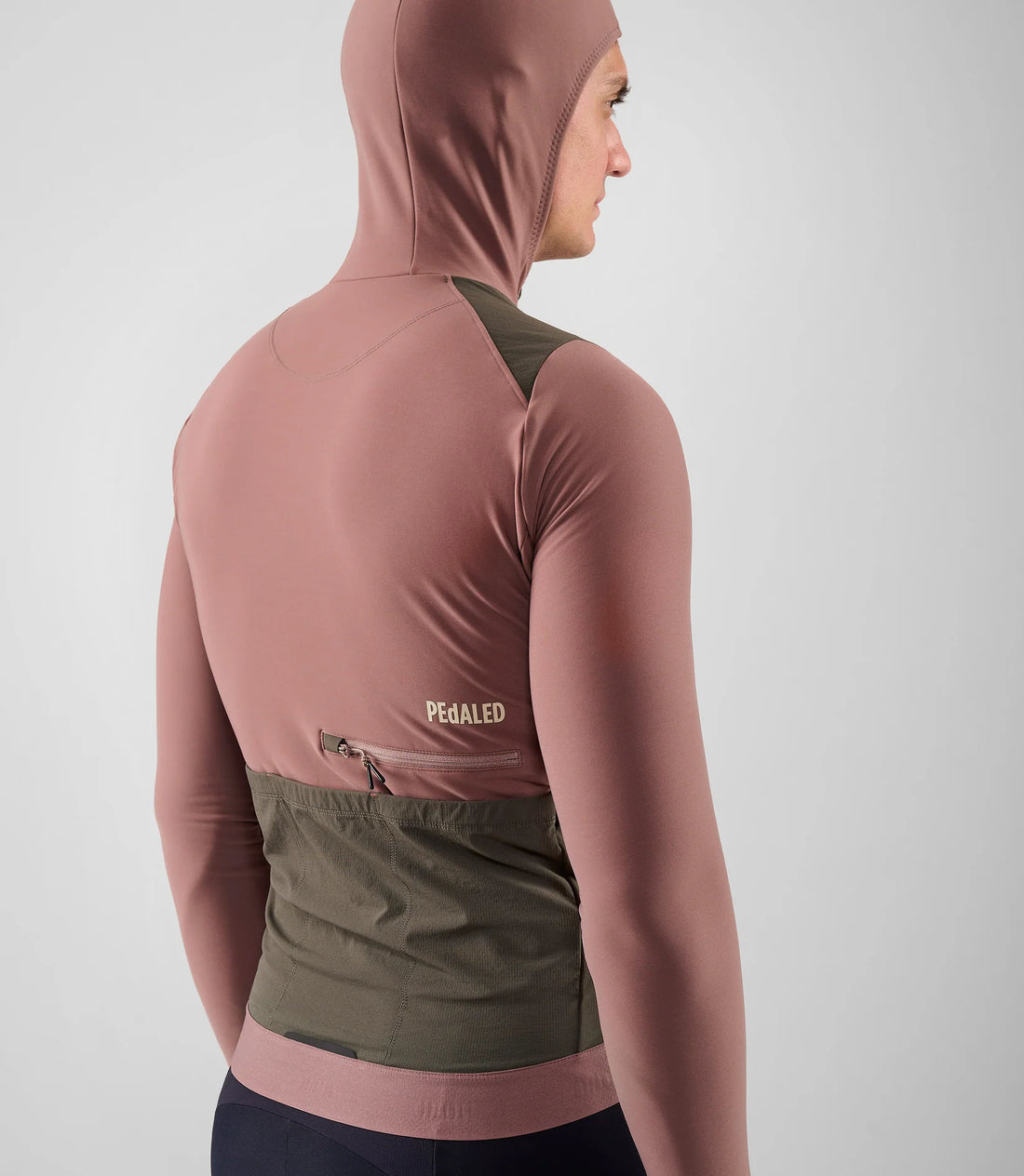 Pedaled Odyssey Hooded Long Sleeve Jersey Radtrikot langarm Dark Rose