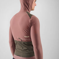 Pedaled Odyssey Hooded Long Sleeve Jersey Radtrikot langarm Dark Rose