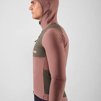 Pedaled Odyssey Hooded Long Sleeve Jersey Radtrikot langarm Dark Rose