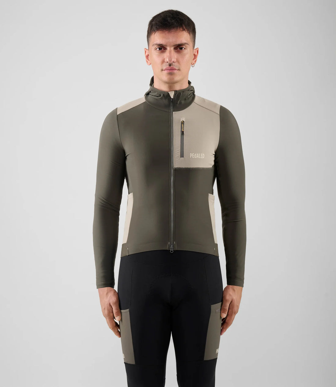 Pedaled Odyssey Hooded Long Sleeve Jersey Radtrikot langarm Grey Ink