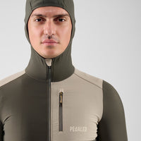 Pedaled Odyssey Hooded Long Sleeve Jersey Radtrikot langarm Grey Ink