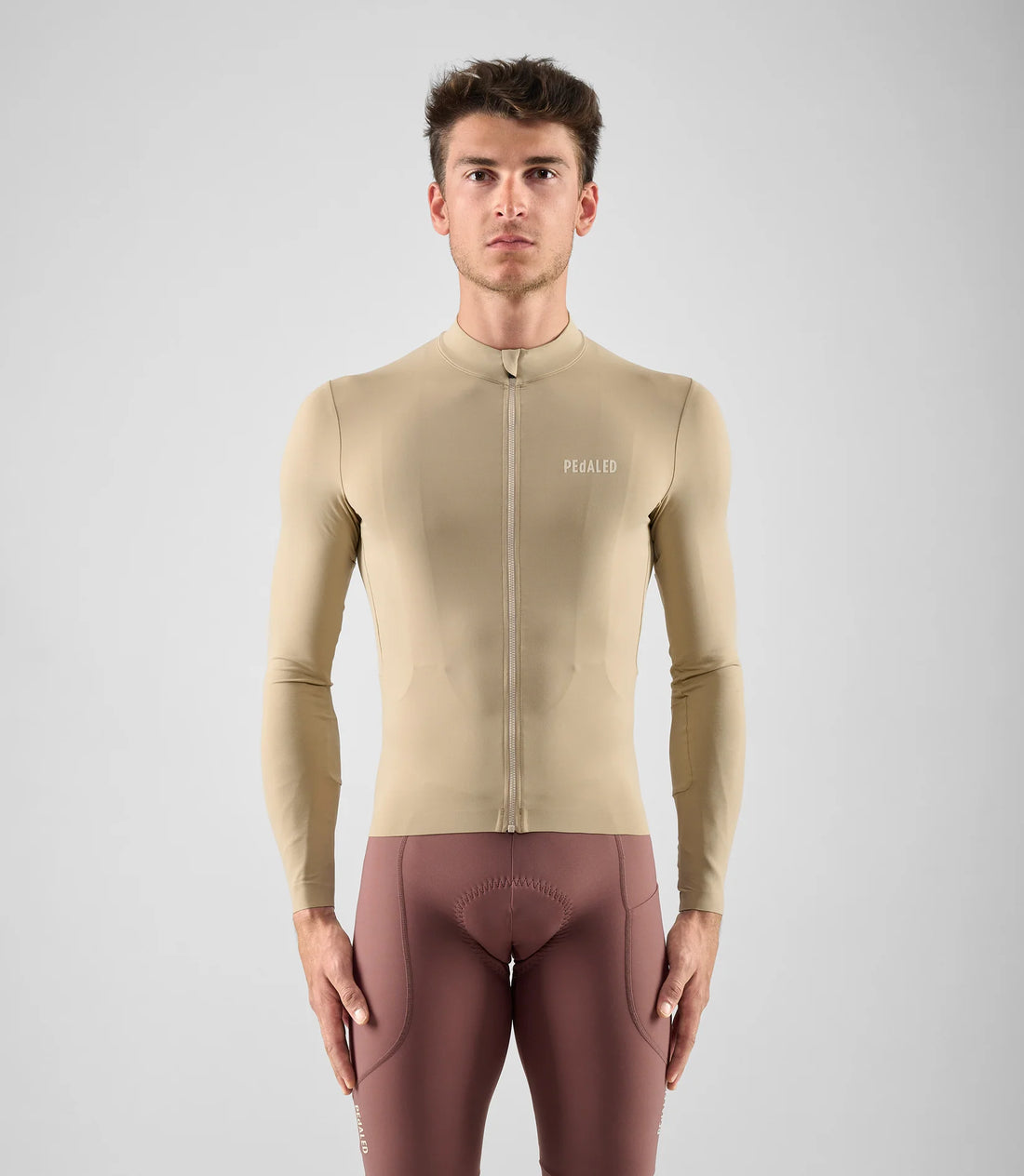 Pedaled Element Long Sleeve Jersey Radtrikot langarm Beige