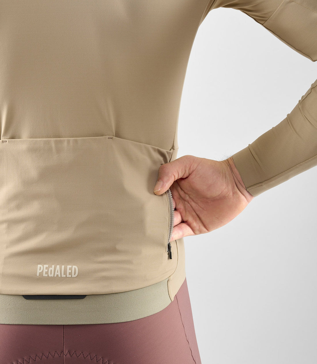 Pedaled Element Long Sleeve Jersey Radtrikot langarm Beige