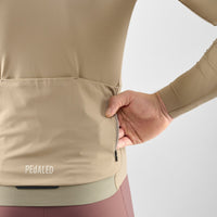Pedaled Element Long Sleeve Jersey Radtrikot langarm Beige