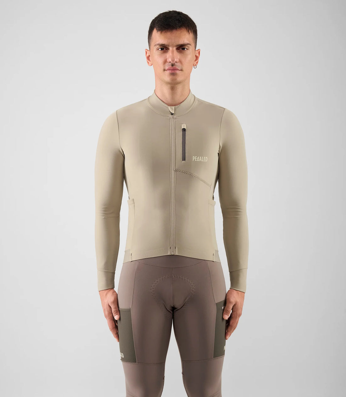 Pedaled Odyssey Long Sleeve Jersey Radtrikot langarm Beige