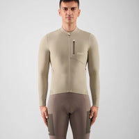 Pedaled Odyssey Long Sleeve Jersey Radtrikot langarm Beige