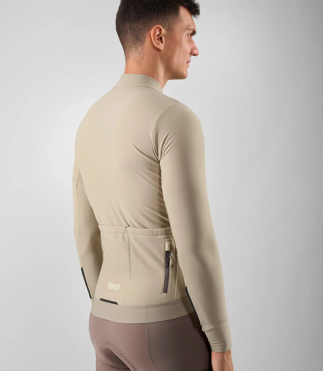 Pedaled Odyssey Long Sleeve Jersey Radtrikot langarm Beige