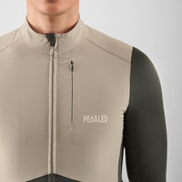 Pedaled Odyssey Windblock Merino Long Sleeve Jersey Radtrikot langarm Grey Ink