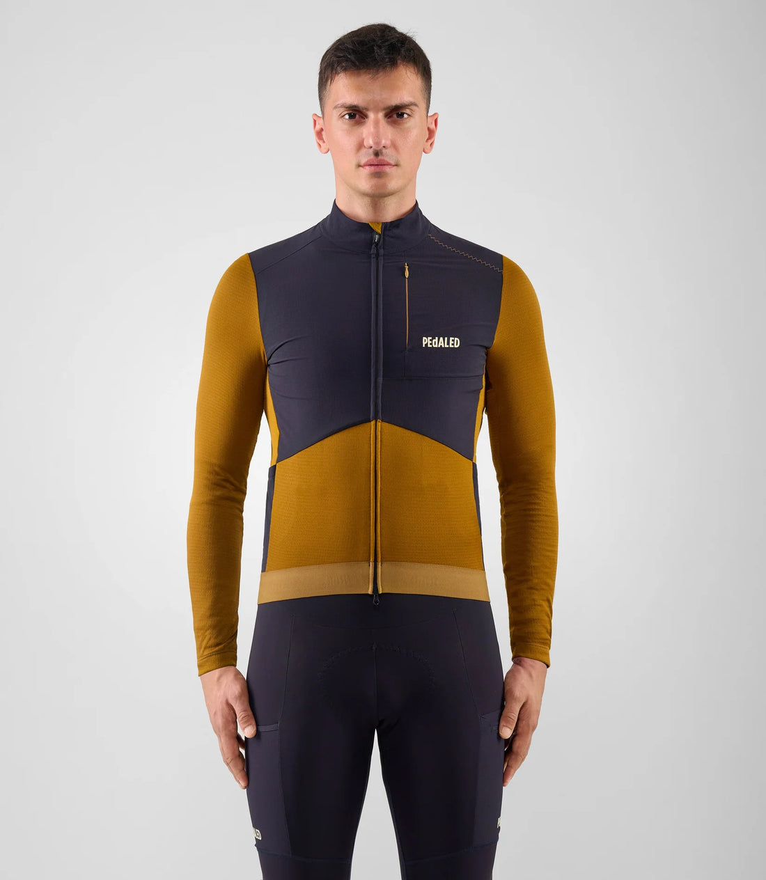 Pedaled Odyssey Windblock Merino Long Sleeve Jersey Radtrikot langarm Mustard