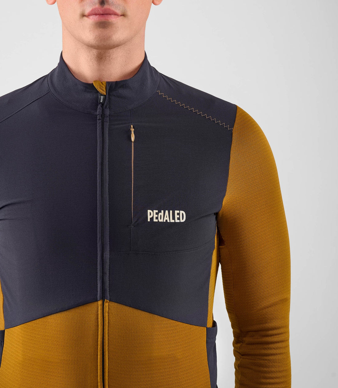 Pedaled Odyssey Windblock Merino Long Sleeve Jersey Radtrikot langarm Mustard