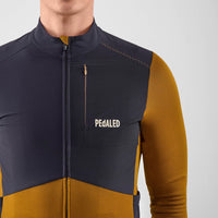 Pedaled Odyssey Windblock Merino Long Sleeve Jersey Radtrikot langarm Mustard