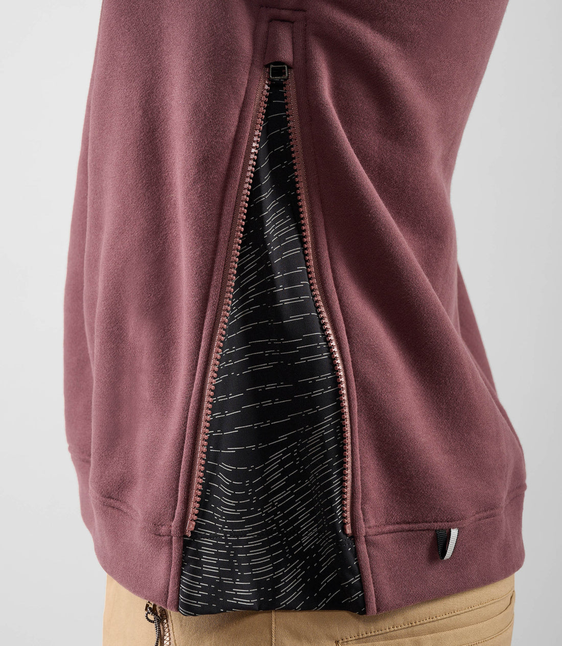 Pedaled Lifewear Zipped Sweatshirt Unisex Pullover Raisin Purple