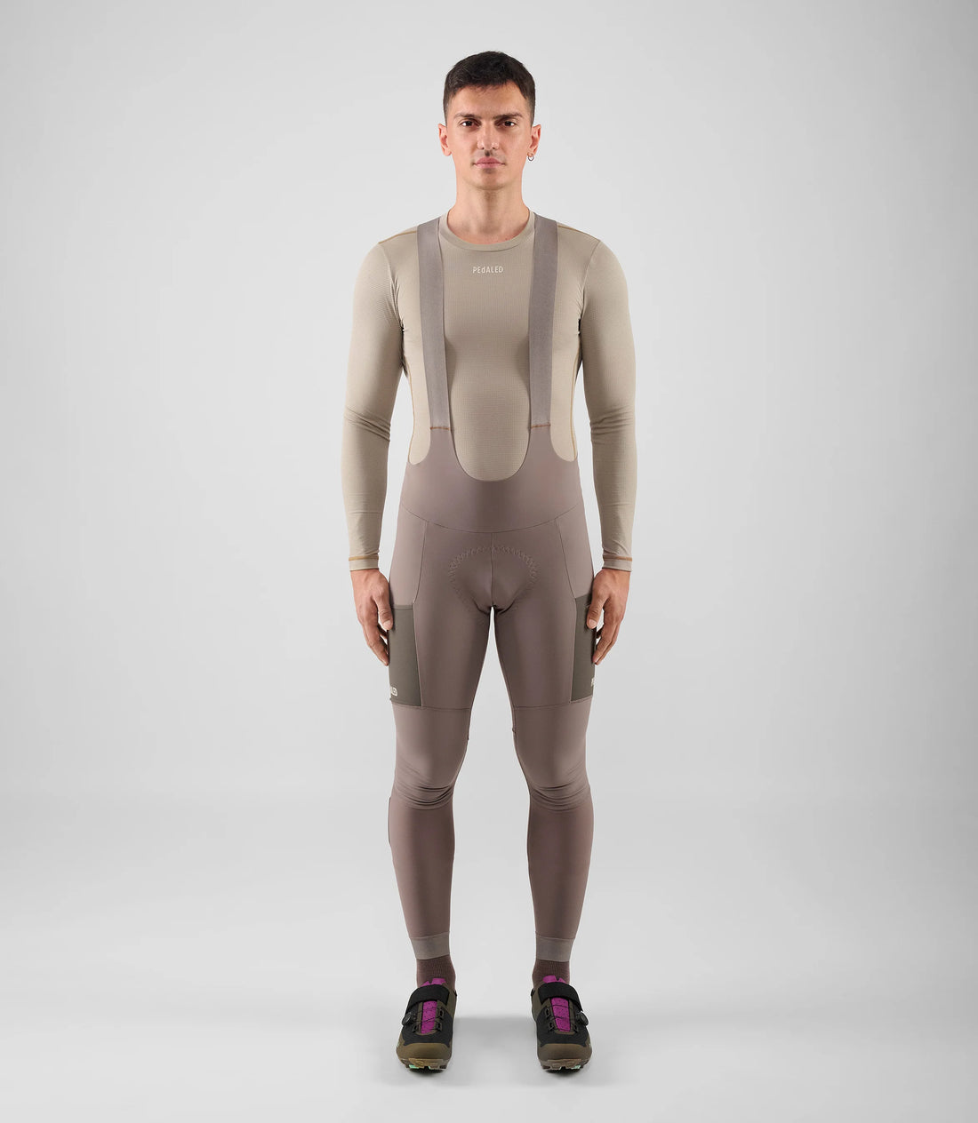 Pedaled Odyssey Tight Thermo Trägerhose Light Grey