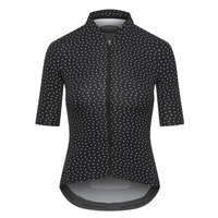 Café du Cycliste Christine Women's Superlight Cycling Jersey Radtrikot Black Print