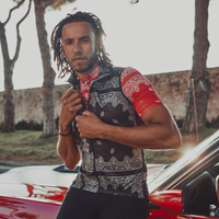 Maglia da ciclismo ultraleggera da uomo Café du Cycliste Angeline nera verde