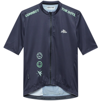 Café du Cycliste Fleurette V2 Men's Lightweight Cycling Jersey Radtrikot Dots Anthracite